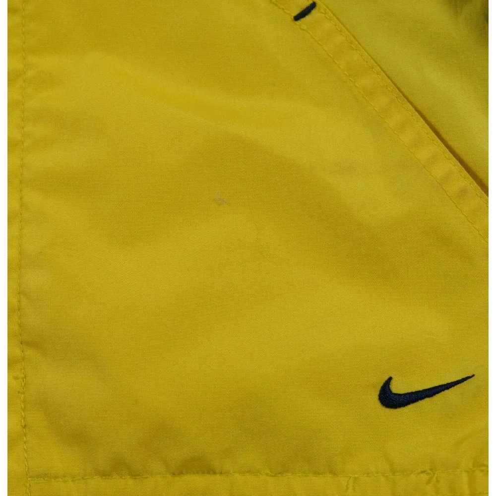 Nike Jacket Kids 4T Yellow Blue White Windbreaker Full Zip Swoosh Logo